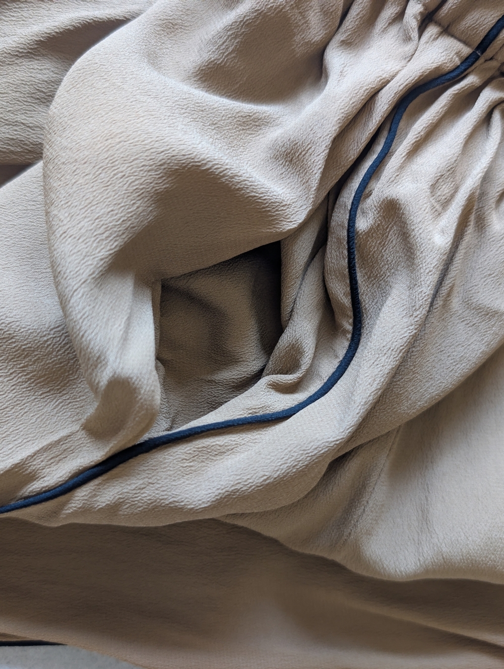 Iceberg Gilmar Silk Blend Made In Italy Wide Leg Crop Trousers Neutral Contrast - Picture 11 of 12